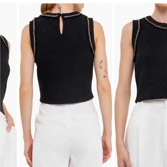 Endless Rose Gold Trimmed Sweater Tank (Size M) - Picture 11 of 16